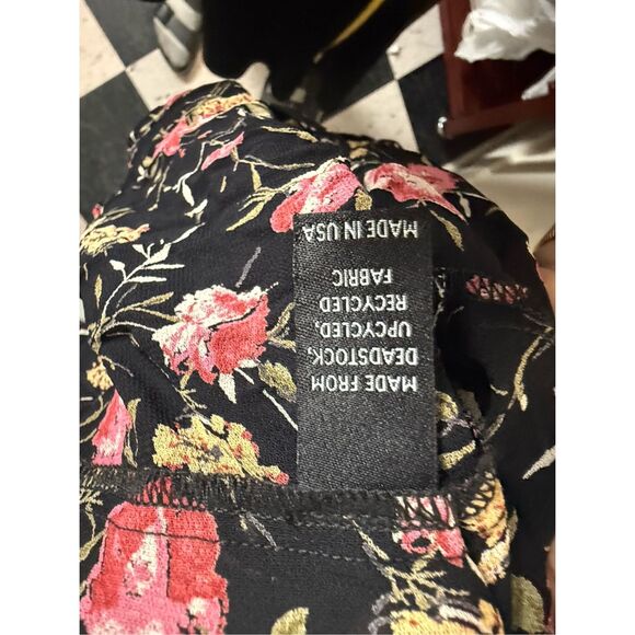 Christy Dawn Floral Roses Ruffle 3/4 Sleeve Modo Dress Small Flirty Cottagecore - Picture 5 of 5